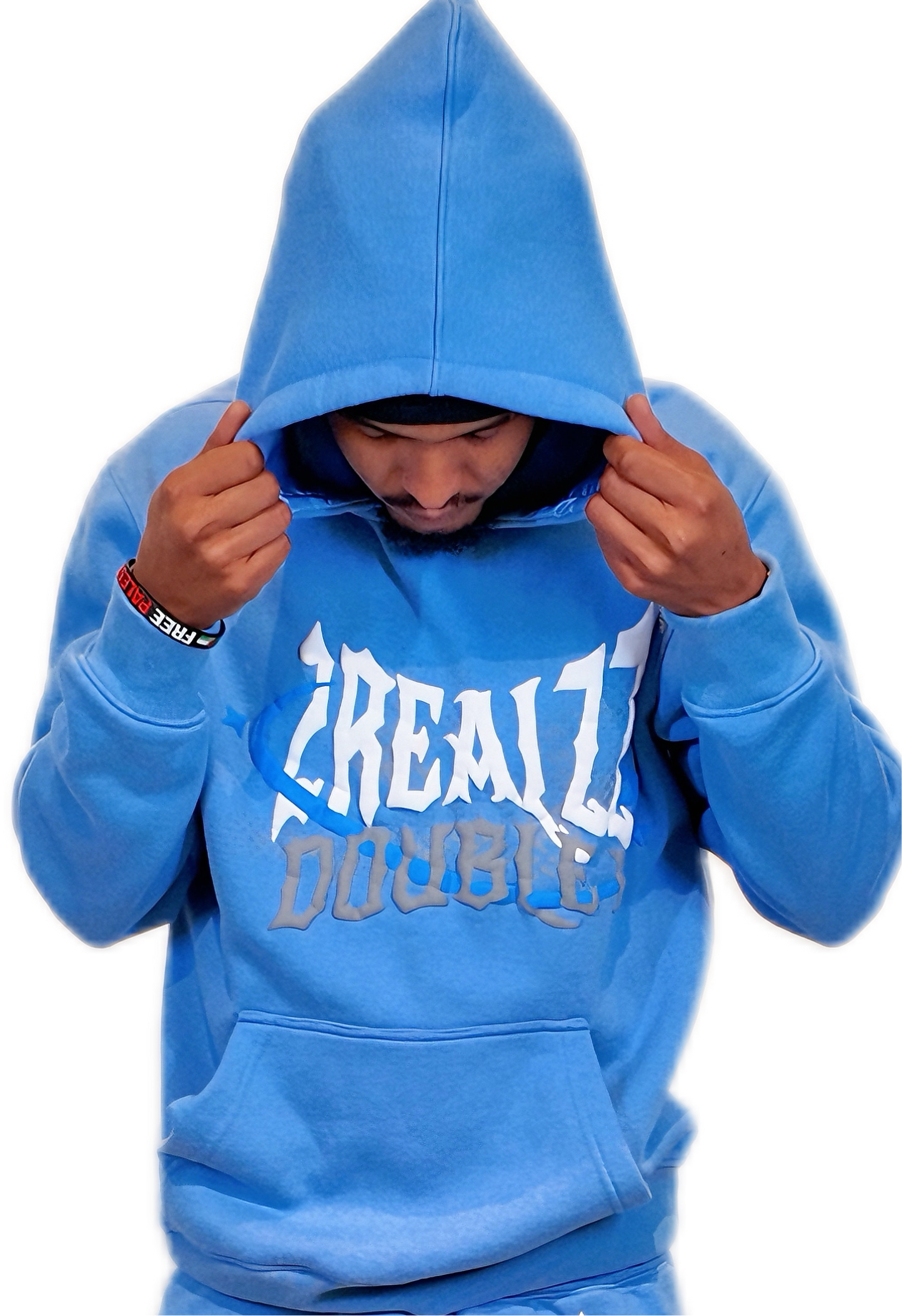Urban Streetwear Hoodie - Baby Blue