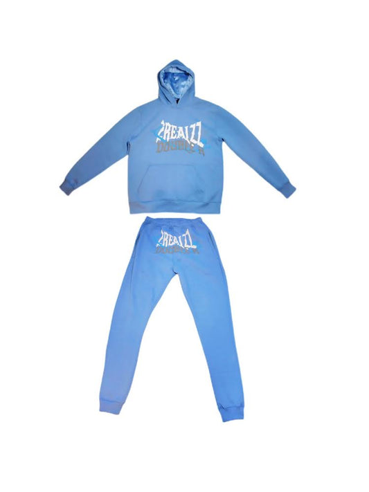 Urban Streetwear Tracksuit - Baby Blue