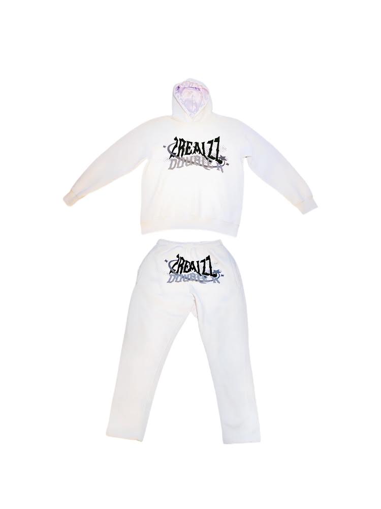 Urban Streetwear Tracksuit - White