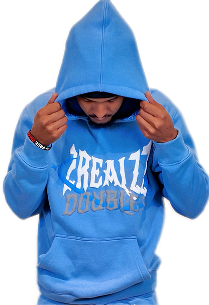Urban Streetwear Hoodie - Baby Blue