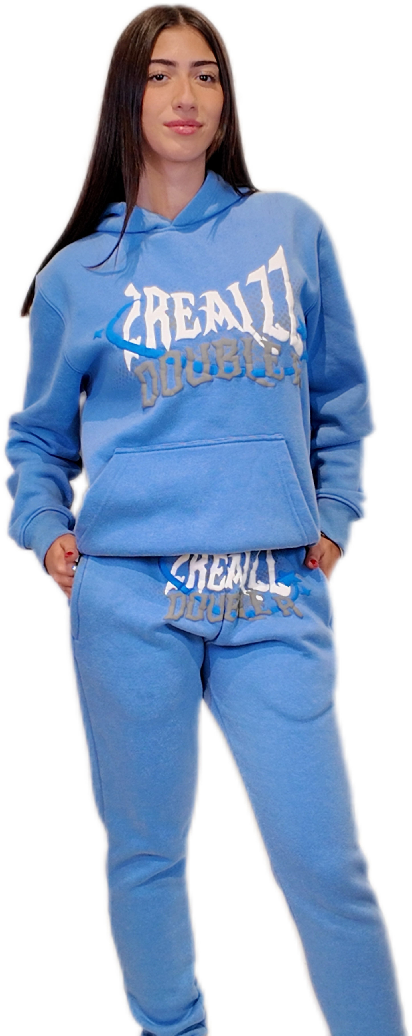 Urban Streetwear Tracksuit - Baby Blue