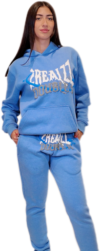 Urban Streetwear Tracksuit - Baby Blue