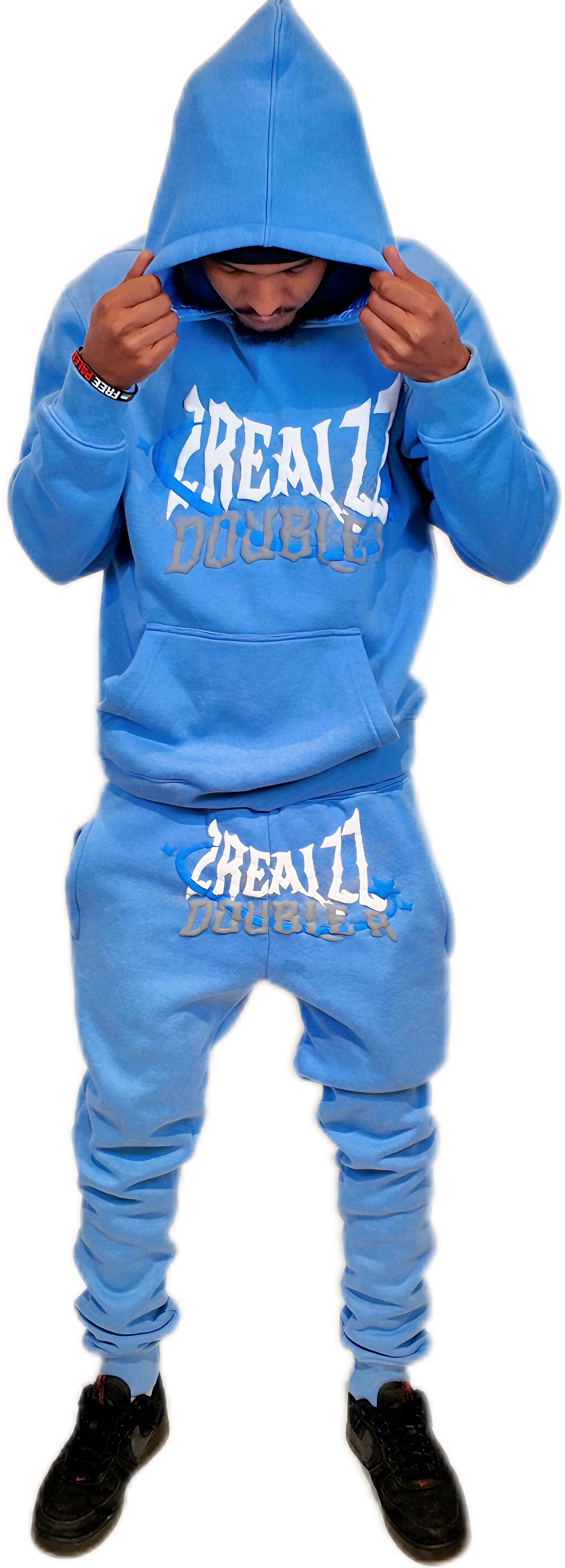 Urban Streetwear Tracksuit - Baby Blue