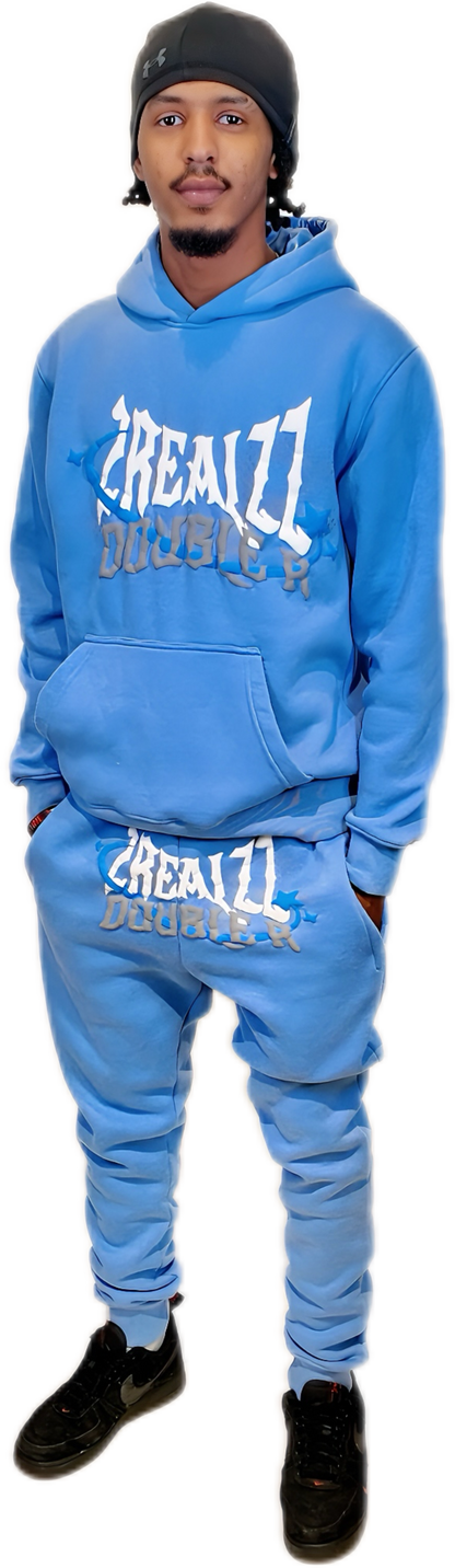 Urban Streetwear Tracksuit - Baby Blue